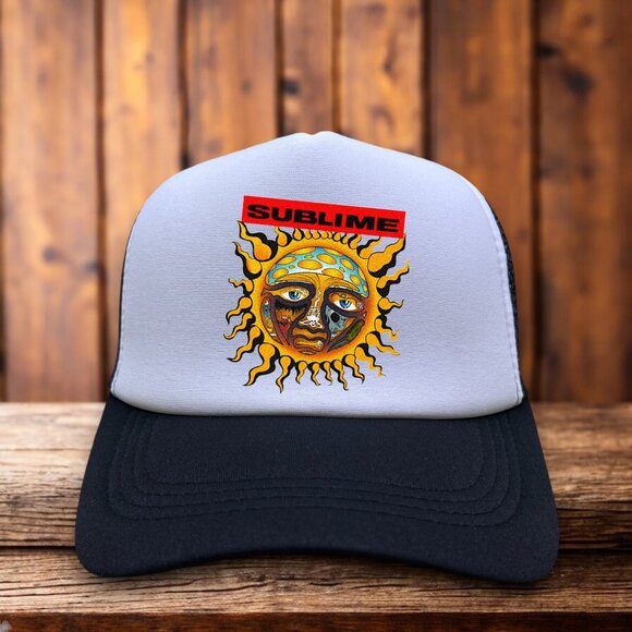 Sublime 40 oz. To Freedom Mens Trucker Hat Black Snapback Ska Punk Baseball Cap - Picture 1 of 4